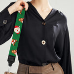 Santa Claus And Reindeer Emoji Print Bag Strap