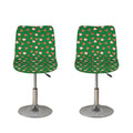 Santa Claus And Reindeer Emoji Print Bar Stool Covers