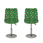 Santa Claus And Reindeer Emoji Print Bar Stool Covers
