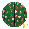 Santa Claus And Reindeer Emoji Print Basketball