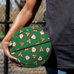 Santa Claus And Reindeer Emoji Print Basketball