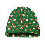 Santa Claus And Reindeer Emoji Print Beanie
