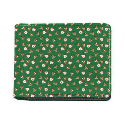 Santa Claus And Reindeer Emoji Print Bifold Wallet
