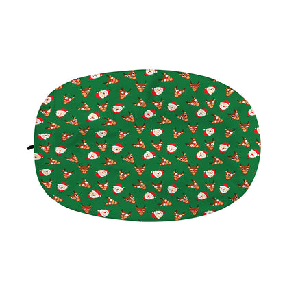 Santa Claus And Reindeer Emoji Print Car Side Mirror Covers