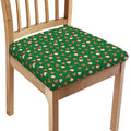 Santa Claus And Reindeer Emoji Print Chair Cushion Cover