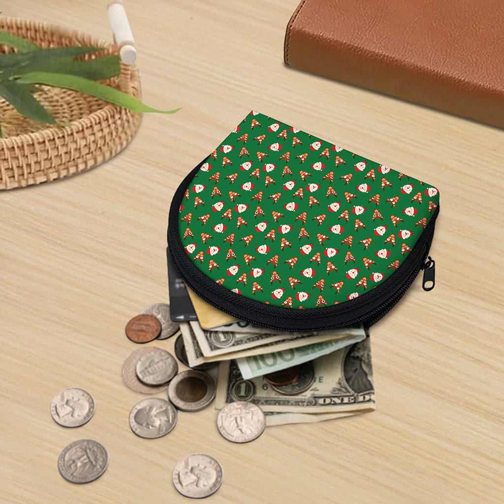 Santa Claus And Reindeer Emoji Print Coin Purse