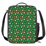 Santa Claus And Reindeer Emoji Print Crossbody Lunch Bag