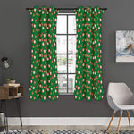 Santa Claus And Reindeer Emoji Print Curtain