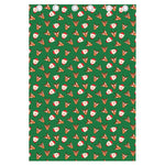 Santa Claus And Reindeer Emoji Print Curtain