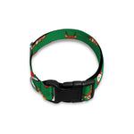 Santa Claus And Reindeer Emoji Print Dog Collar