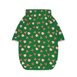 Santa Claus And Reindeer Emoji Print Dog Zip Up Hoodie