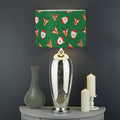 Santa Claus And Reindeer Emoji Print Drum Lamp Shade