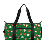 Santa Claus And Reindeer Emoji Print Gym Bag
