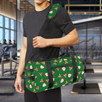Santa Claus And Reindeer Emoji Print Gym Bag