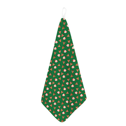 Santa Claus And Reindeer Emoji Print Hand Towel