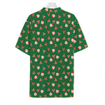 Santa Claus And Reindeer Emoji Print Hawaiian Shirt