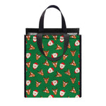 Santa Claus And Reindeer Emoji Print Insulated Lunch Tote