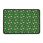 Santa Claus And Reindeer Emoji Print Kitchen Mat