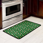 Santa Claus And Reindeer Emoji Print Kitchen Mat