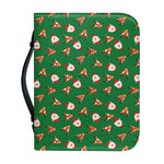 Santa Claus And Reindeer Emoji Print Leather Bible Cover