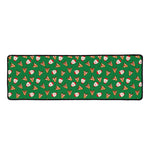 Santa Claus And Reindeer Emoji Print Long Kitchen Mat