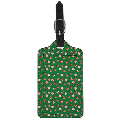 Santa Claus And Reindeer Emoji Print Luggage Tag
