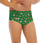 Santa Claus And Reindeer Emoji Print Men's Briefs