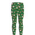Santa Claus And Reindeer Emoji Print Men's Leggings