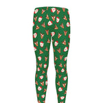 Santa Claus And Reindeer Emoji Print Men's leggings