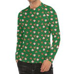 Santa Claus And Reindeer Emoji Print Men's Long Sleeve Rash Guard