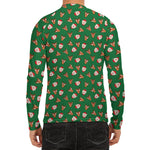 Santa Claus And Reindeer Emoji Print Men's Long Sleeve Rash Guard