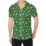Santa Claus And Reindeer Emoji Print Men's Shirt