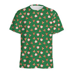 Santa Claus And Reindeer Emoji Print Men's Sports T-Shirt