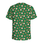 Santa Claus And Reindeer Emoji Print Men's Sports T-Shirt