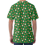 Santa Claus And Reindeer Emoji Print Men's Velvet T-Shirt