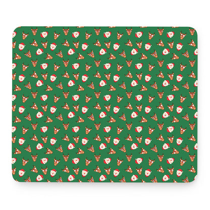 Santa Claus And Reindeer Emoji Print Mouse Pad