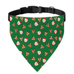 Santa Claus And Reindeer Emoji Print Over The Collar Dog Bandana