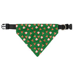 Santa Claus And Reindeer Emoji Print Over The Collar Dog Bandana