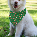 Santa Claus And Reindeer Emoji Print Over The Collar Dog Bandana