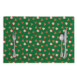 Santa Claus And Reindeer Emoji Print Placemat