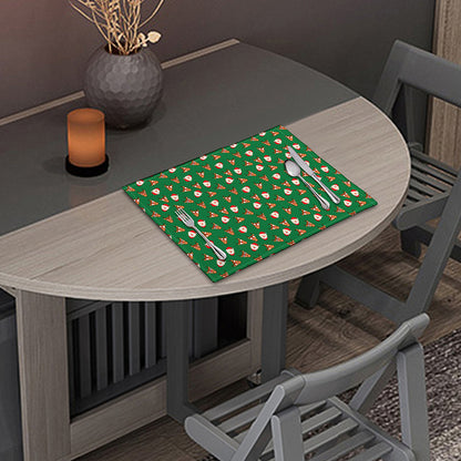 Santa Claus And Reindeer Emoji Print Placemat