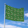 Santa Claus And Reindeer Emoji Print Polyester Flag
