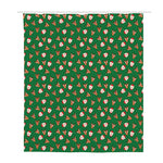 Santa Claus And Reindeer Emoji Print Polyester Shower Curtain