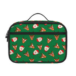 Santa Claus And Reindeer Emoji Print Portable Lunch Bag