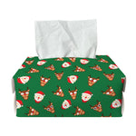 Santa Claus And Reindeer Emoji Print Rectangle Tissue Box Cover