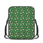 Santa Claus And Reindeer Emoji Print Rectangular Crossbody Bag