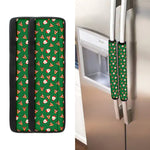 Santa Claus And Reindeer Emoji Print Refrigerator Handle Covers