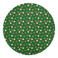 Santa Claus And Reindeer Emoji Print Round Blanket