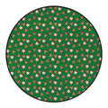 Santa Claus And Reindeer Emoji Print Round Floor Mat