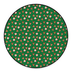 Santa Claus And Reindeer Emoji Print Round Floor Mat